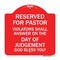 Signmission Reserved for Pastor Violators Shall Answer on the Day of Judgement, A-DES-RW-1818-23184 A-DES-RW-1818-23184 - alternate 1